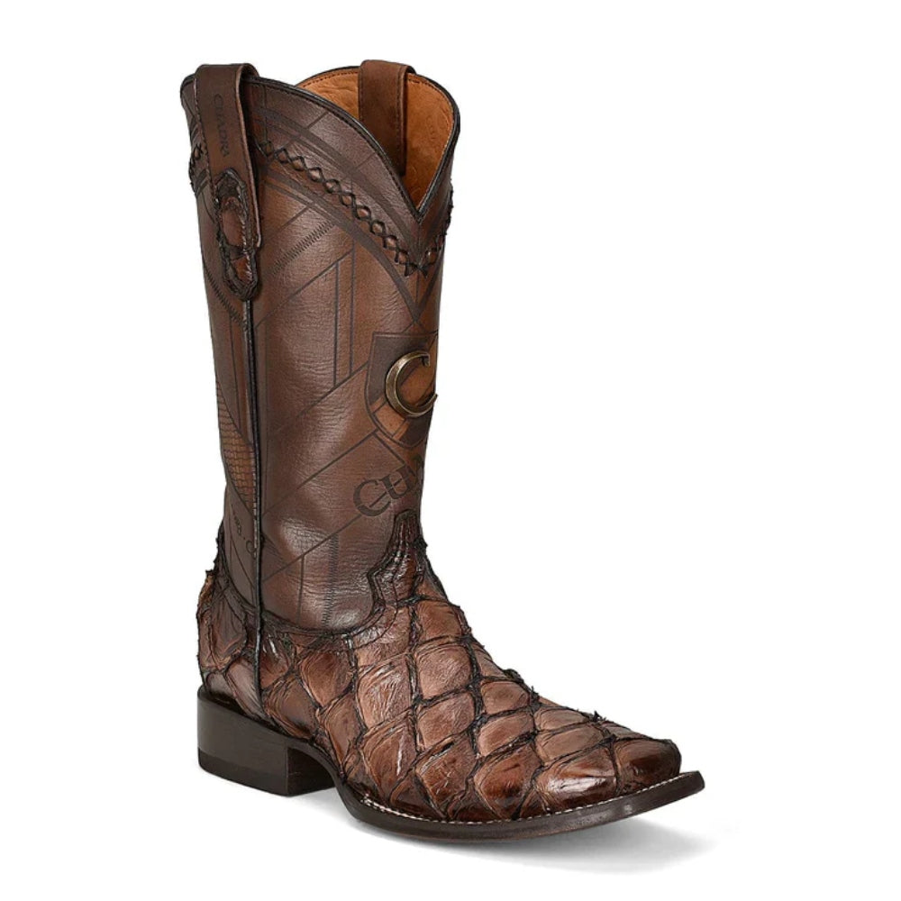 Cuadra Mens Genuine Pirarucu Fish Leather Boots