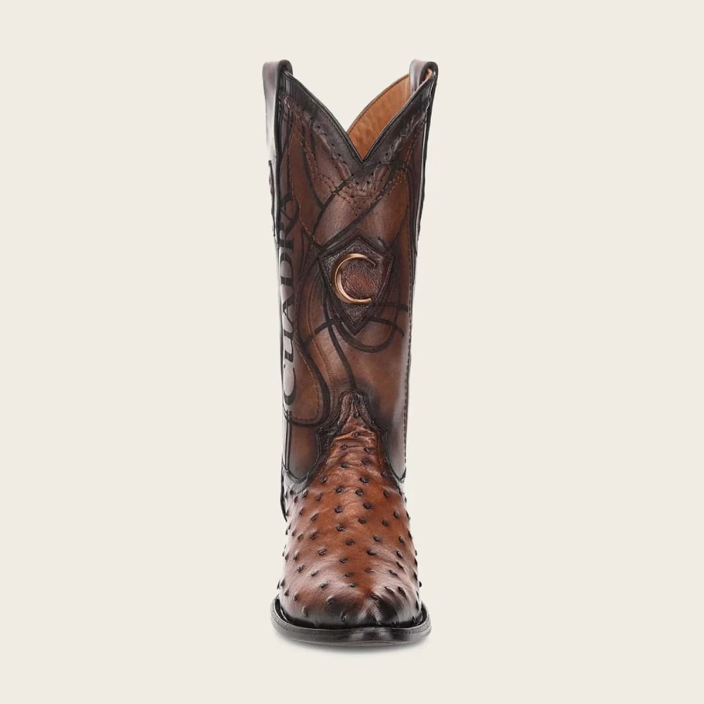Cuadra Mens Genuine Ostrich Leather Western Boots