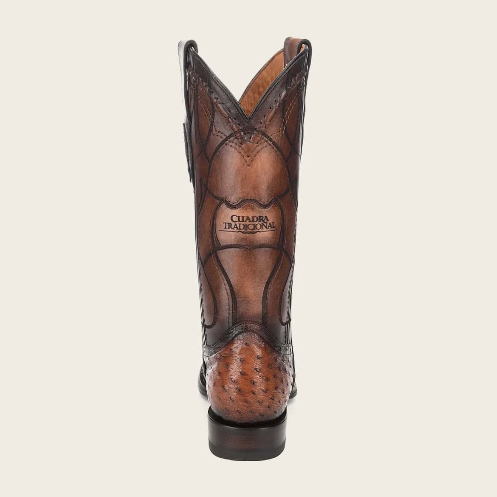 Cuadra Mens Genuine Ostrich Leather Western Boots