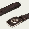 Cuadra Mens Engraved Ultra Exotic Caiman Belt Brown - BC308