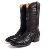 Cuadra Mens Fish Pirarucu Laser & Woven Square Toe Boots Black - CU787