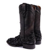 Cuadra Mens Fish Pirarucu Laser & Woven Square Toe Boots Black - CU787