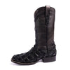 Cuadra Mens Fish Pirarucu Laser & Woven Square Toe Boots Black - CU787