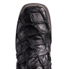 Cuadra Mens Fish Pirarucu Laser & Woven Square Toe Boots Black - CU787