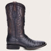 Cuadra Mens Genuine Cayman and Bovine Leather Western Boots Black - CU678