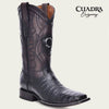 Cuadra Mens Genuine Cayman and Bovine Leather Western Boots Black - CU678