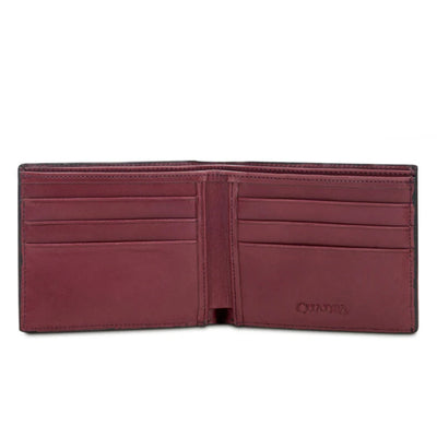 Cuadra Mens Genuine Ostrich Leather Bifold Wallet