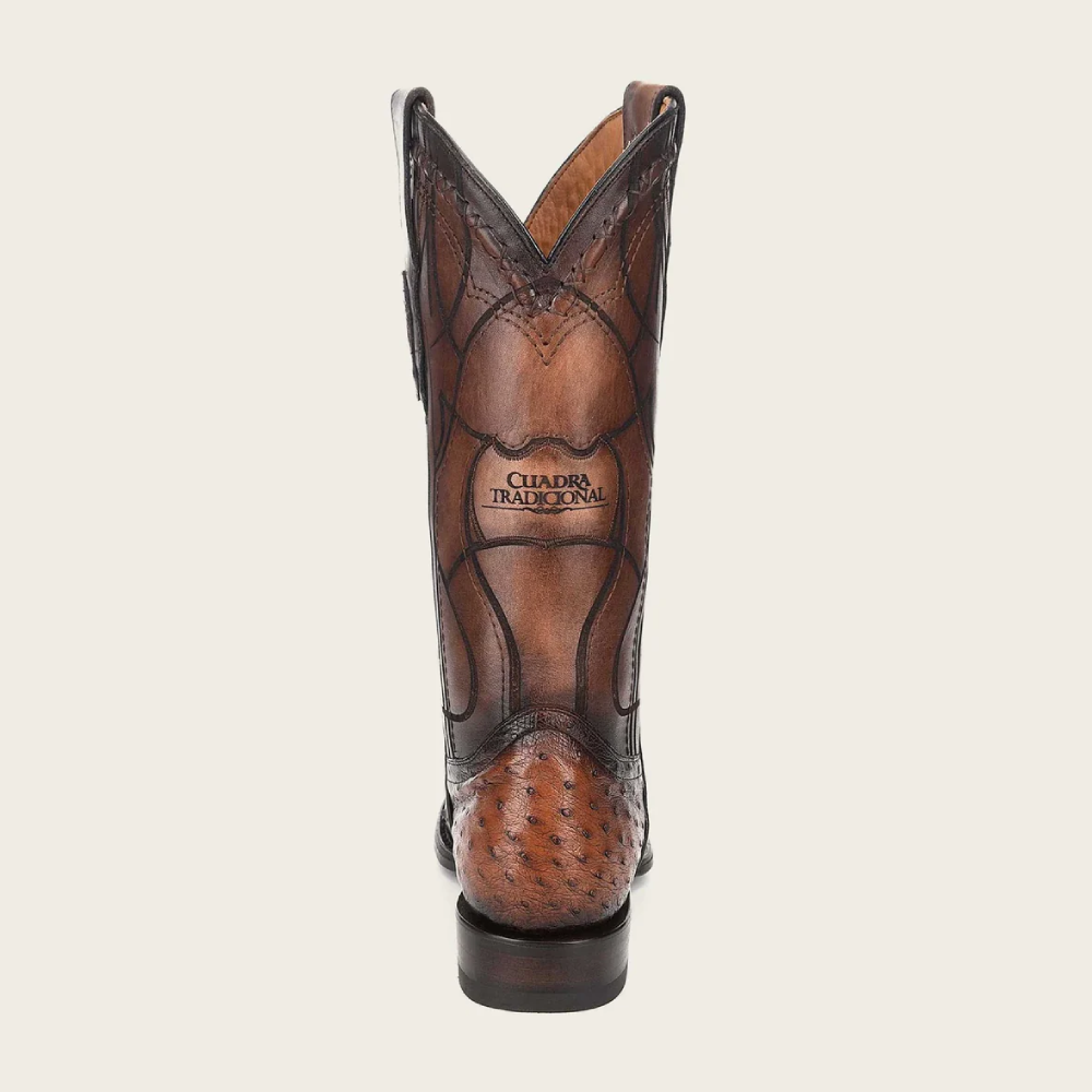 Cuadra Mens Genuine Ostrich Leather Western Boots