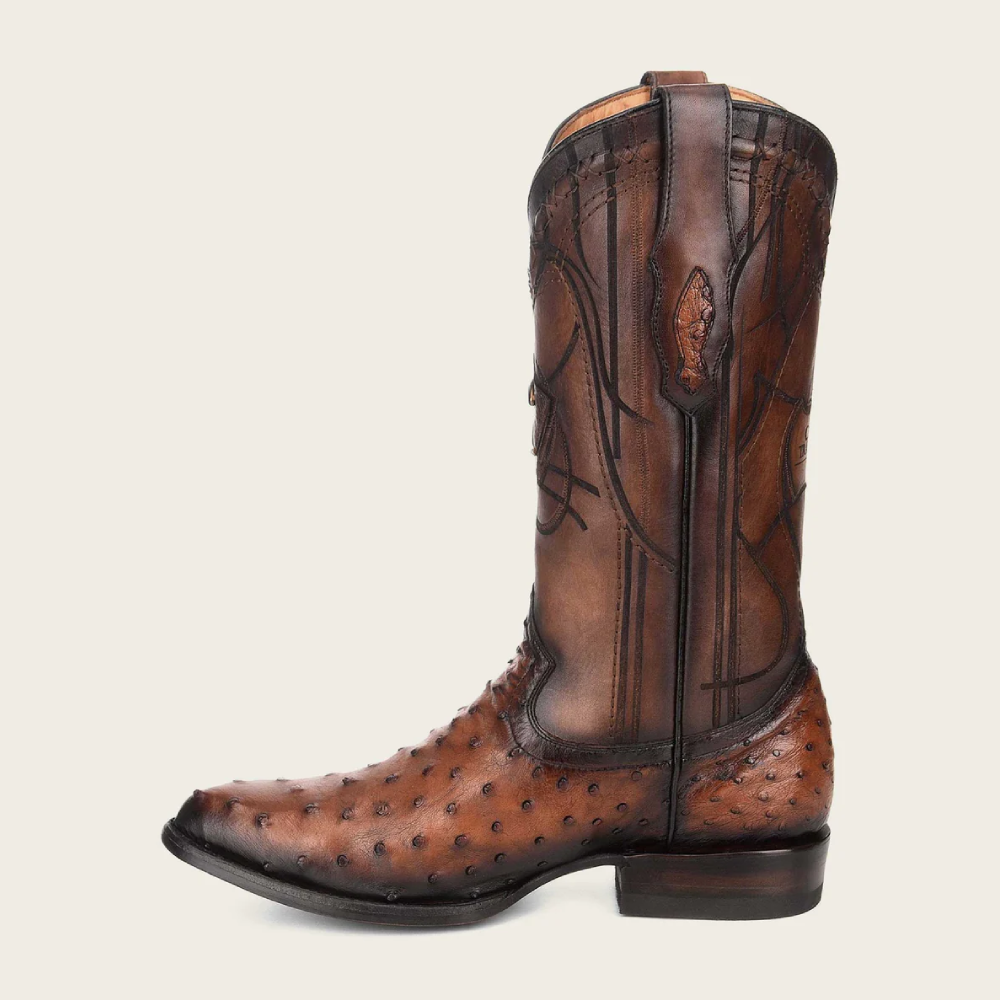 Cuadra Mens Genuine Ostrich Leather Western Boots
