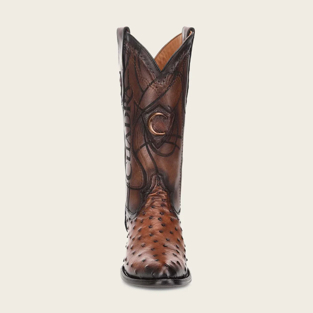 Cuadra Mens Genuine Ostrich Leather Western Boots - CU303