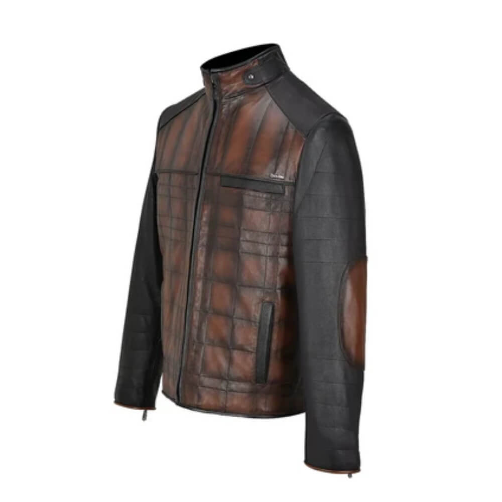 Cuadra Mens Hand-Shaded Finish Leather Jacket