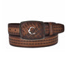 Cuadra Mens MN Laser & Woven Honey Belt - BC243