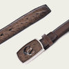 Cuadra Mens Ostrich Exotic Strip Belt Brown - BC321