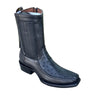 Cuadra Mens Ostrich Laser & Woven Western Boots Black - CU802