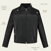 Cuadra Mens Porosus Crocodile Leather Jacket Black - JC358