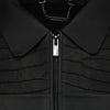 Cuadra Mens Porosus Crocodile Leather Jacket Black - JC358