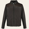 Cuadra Mens Porosus Crocodile Leather Jacket Chocolate - JC357