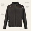 Cuadra Mens Porosus Crocodile Leather Jacket Chocolate - JC357