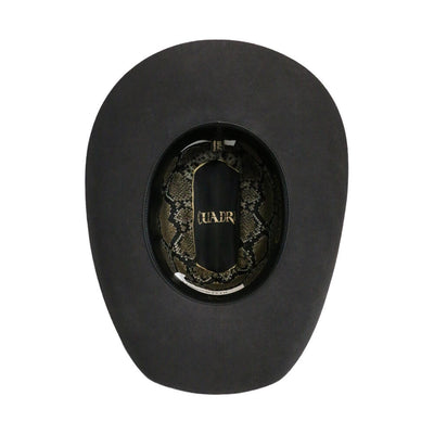Cuadra Mens Python 5X Felt Hat Black