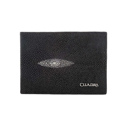 Cuadra Mens Stingray Stitching Black Wallet