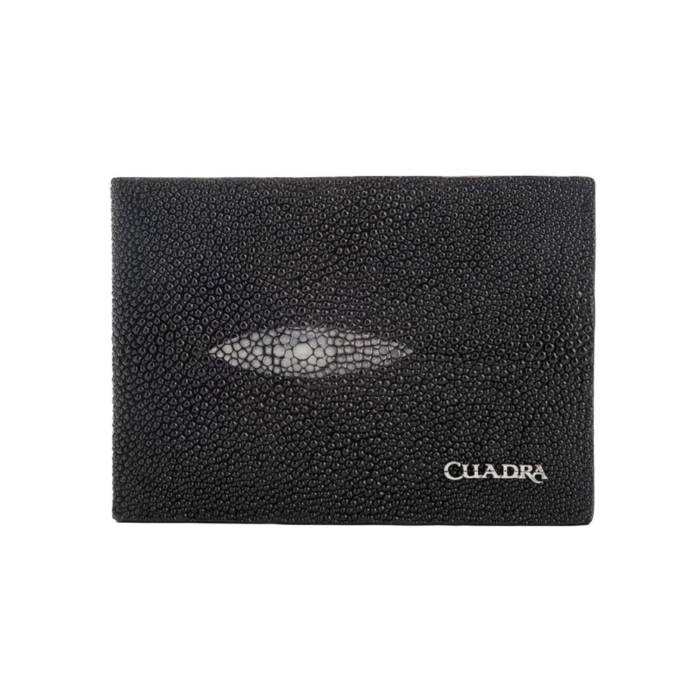 Cuadra Mens Stingray Stitching Black Wallet - DU582