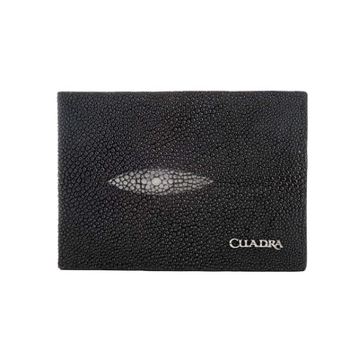 Cuadra Mens Stingray Stitching Black Wallet - DU582