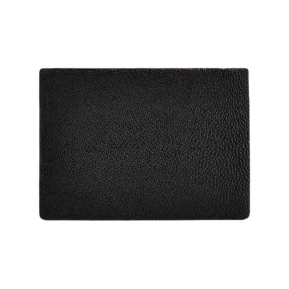 Cuadra Mens Stingray Stitching Black Wallet - DU582
