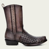 Cuadra Mens Urban Western Style Oxford Laser Boots Grey - CU498