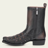 Cuadra Mens Urban Zipper Western Boots Chocolate - CU940