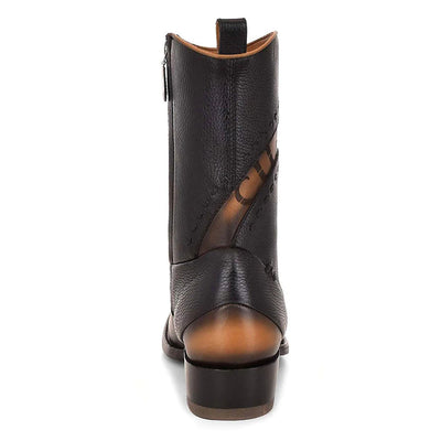 Cuadra Mens Viena Black Laser Zipper Boots