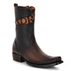 Cuadra Mens Viena Black Laser Zipper Western Boots - CU559