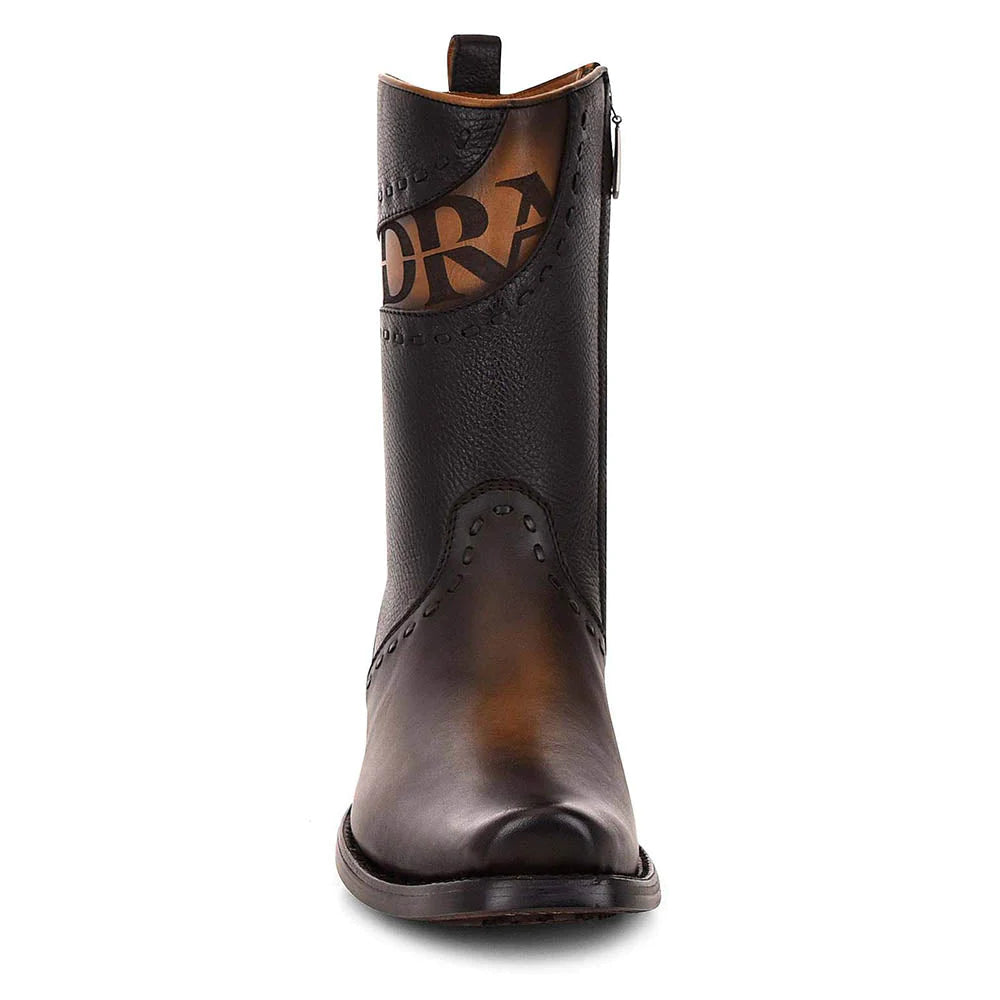 Cuadra Mens Viena Black Laser Zipper Western Boots - CU559