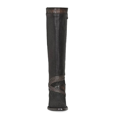 Cuadra Womens Black Genuine Stingray Riding Boots