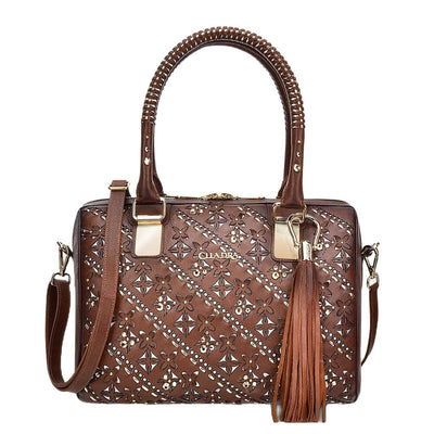 Cuadra Womens Crystalized Western Bag Brown