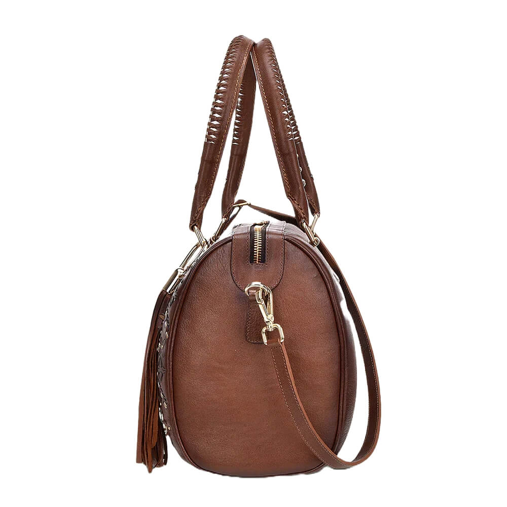 Cuadra Womens Crystalized Western Bag Brown