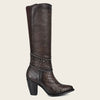 Cuadra Womens Dark Brown Leather Austrian Crystals Boots - CU584