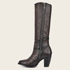 Cuadra Womens Dark Brown Leather Austrian Crystals Boots - CU584
