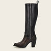 Cuadra Womens Maple Laser & Studs Round Toe Tall Boots Dark Brown - CU759