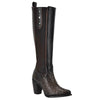 Cuadra Womens Maple Laser & Studs Round Toe Tall Boots Dark Brown - CU759