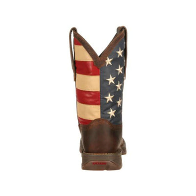 Durango Lil' Boys Flag Western Boots Brown