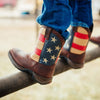 Durango Lil' Boys Flag Western Boots Brown
