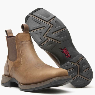 Durango Mens Red Dirt Rebel Chelsea Boots Brown/Tan