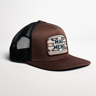 El Vikingo Mens Brown Patch Mao' Meno' Cap - VKPATCHMAOMENOBROWN