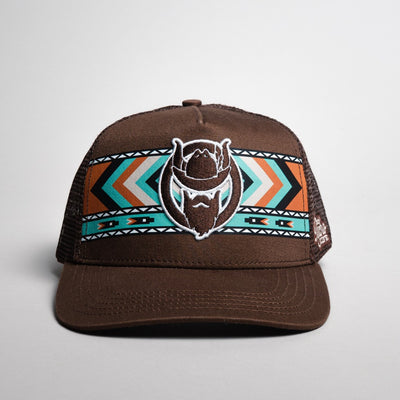 El Vikingo Mens Tribal Print Cap - VKTRIBALPRINTTURQ