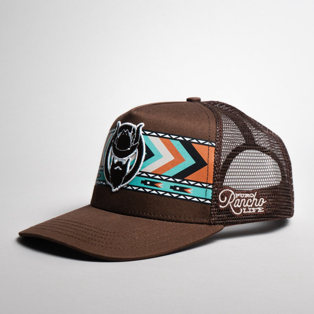 El Vikingo Mens Tribal Print Cap - VKTRIBALPRINTTURQ