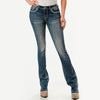 Grace In L.A. Womens Embroidery Bootcut Jeans