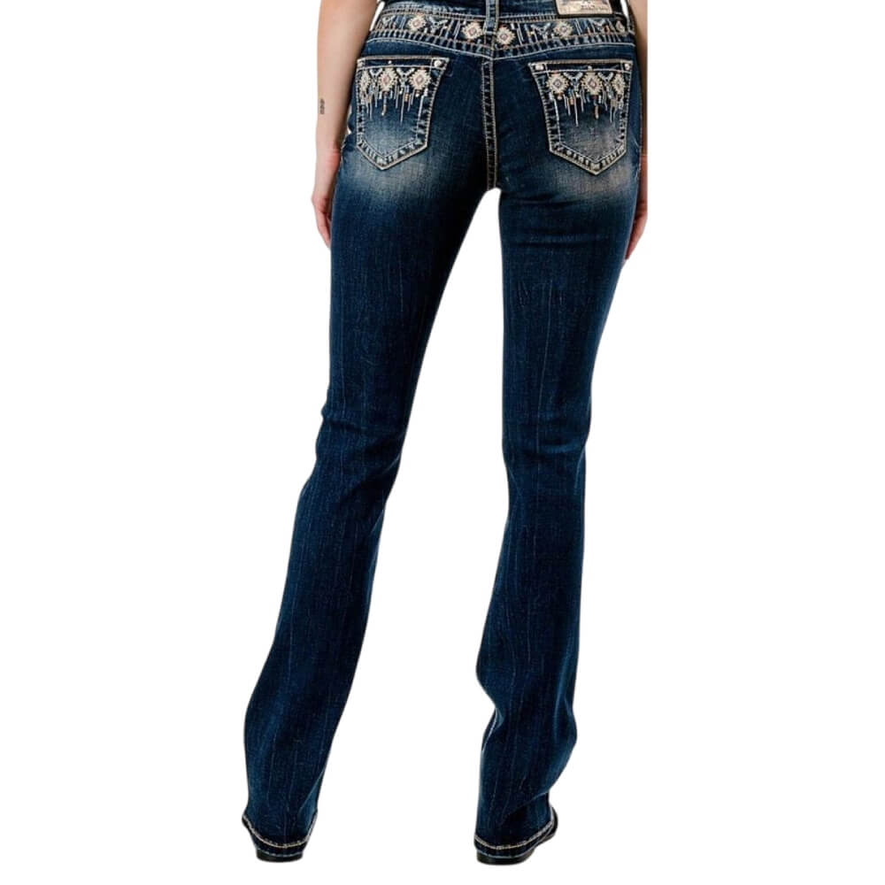 Grace In L.A. Girls Aztec Bootcut Jeans - GB52008