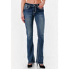 Grace Womens Mid-Rise Bootcut Jeans Dark Wash - EB62080
