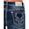 Grace Womens Mid-Rise Bootcut Jeans Dark Wash - EB62080