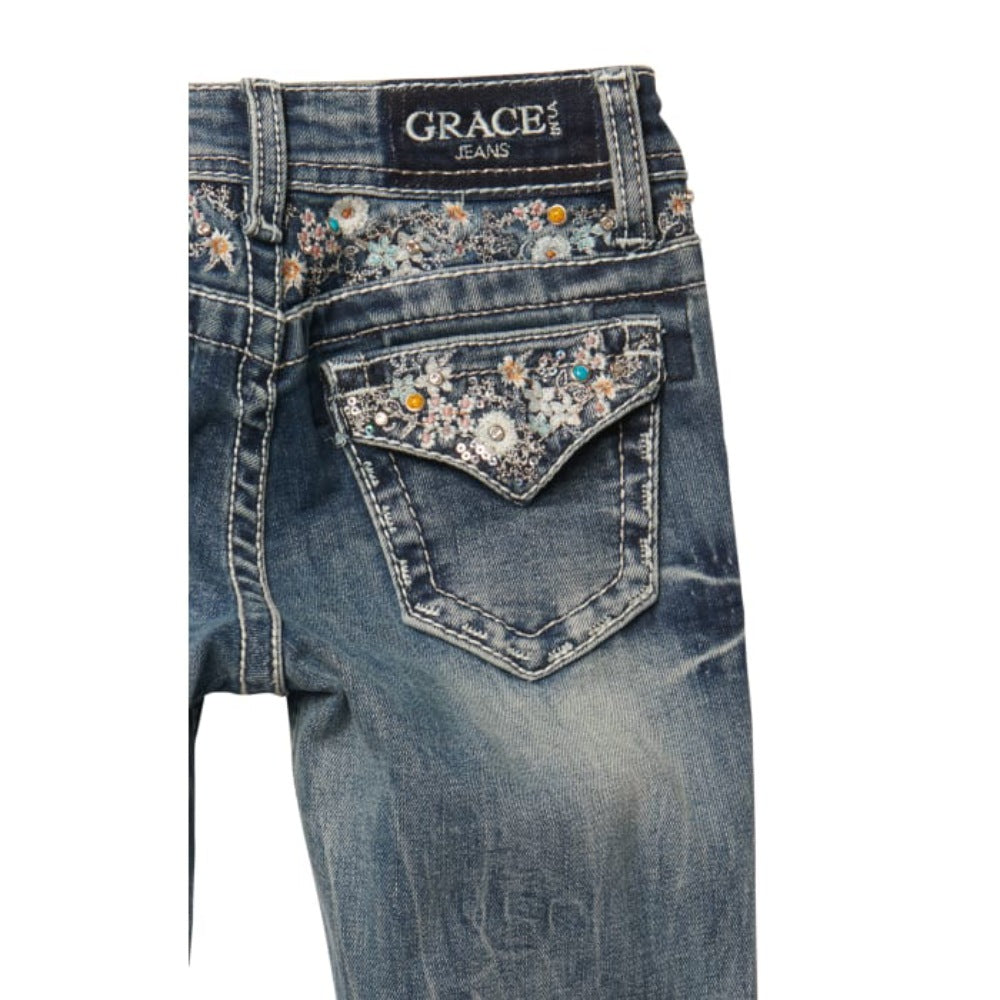 Grace in L.A. Girls Bling Bootcut Jeans